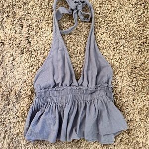 Light blue halter tank